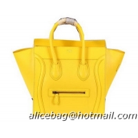 Celine Luggage Mini Boston Tote Bags Ferrari Leather CL3308 Yellow