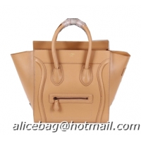 Celine Luggage Mini Boston Tote Bags Calfskin Leather CL3308 Apricot