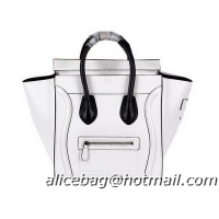 Celine Luggage Mini Boston Tote Bags Ferrari Leather CL3308 White