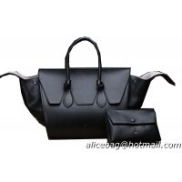 Celine Tie Nano Top Handle Bag Original Leather C3052 Black