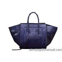 Celine Luggage Phantom Original Croco Leather Bags C3341 Violet