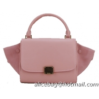 Celine Nano Trapeze Bag Nubuck Leather C88038 Pink