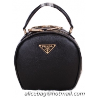 Prada Saffiano Leather Hobo Bag BL0896 Black
