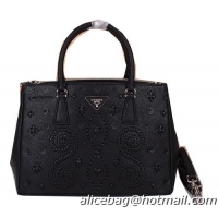 Prada Weave Leather Tote Bag B2274 Black