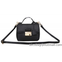 Prada Saffiano Leather Flap Bag BN0960 Black
