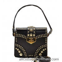 Prada Saffiano Leather Flap Bag B5045M Black