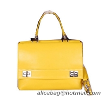 Prada Smooth Leather Tote Bags BN2796 Yellow