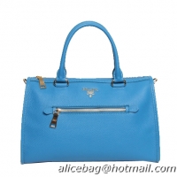 Prada Original Leather Top Handle Bags BL0805 Blue