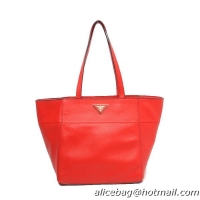 Prada Shoulder Bag Grainy Leather BR5090 Red
