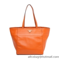 Prada Shoulder Bag Grainy Leather BR5090 Orange
