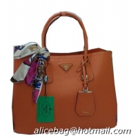 Prada Saffiano Calf Leather Tote Bag BN2756 Orange