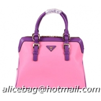 Prada Grainy Leather Top Handle Bags BL8091 Pink&Purple