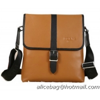 Prada Calfskin Leather Messenger Bag P88091 Wheat