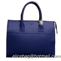 PRADA Grainy Leather Business Briefcase BN2699 Blue