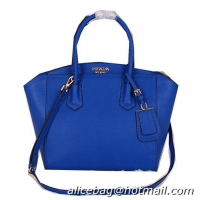 Prada Grainy Leather Tote Bag BN1905 Blue