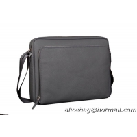 Prada Saffiano Calf Leather Messenger Bag 80087-3 Gray