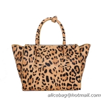 Prada Glace Calf Leather Horsehair Tote Bag BN2625 Leopard