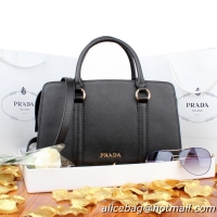 PRADA Saffiano Calf Leather Top Handle Bag BN8091 Black