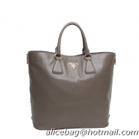 Prada Original Grainy Calf Leather Tote Bag BN2419 Gray