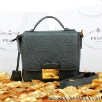 Prada Grainy Leather Mini Bag BT0965 Dark Green