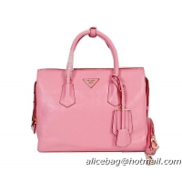 PRADA Bright Leather Tote Bag BN2767 Pink