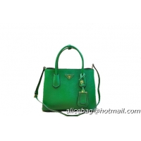 Prada Saffiano Cuir Leather Tote B2758 Green