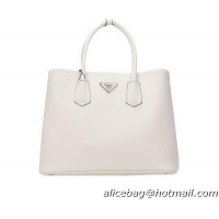 Prada Saffiano Leather Tote Bags BN2756 White