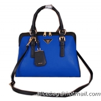 Prada Calfskin Leather Tote Bag BN1093 Blue