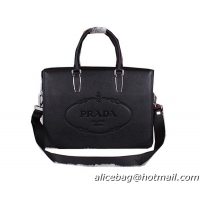 Prada Original Leather Briefcase P2745 Black