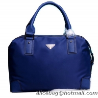 Prada Tssuto Boston Bag P2660 Blue