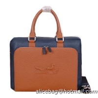 Hermes Briefcase Original Calf Leather H3005 Blue