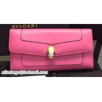 BVLGARI Wallet Pochette in Calf Leather BG0122 Pink