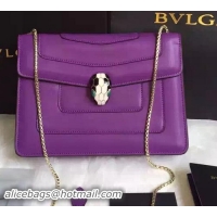 BVLGARI Shoulder Bag Calfskin Leather BG22359 Purple