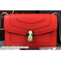 BVLGARI Small Shoulder Bag Calfskin Leather BG5573 Red