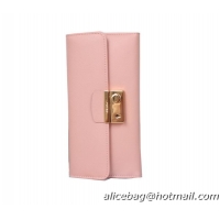 Prada Original Soft Leather Bi-fold Wallet 1M1037 Light Pink