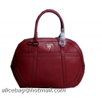 Prada Calfskin Leather Tote Bag BN2640 Burgundy
