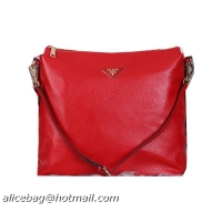 Prada Calf Leather Hobo Bag BT0979 Red