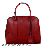 Prada Smooth Leather Top Handle Bags BL8675 Red