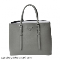 Prada Saffiano Cuir Leather Tote Bags BN2820 Grey