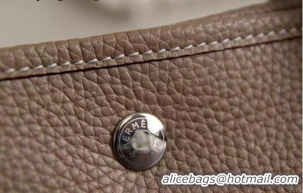 Buy Classic Hermes Garden Party 36cm 30cm Tote Bag Original Leather A129L Light Grey