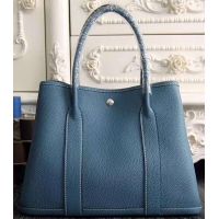 Stylish Hermes Garden Party 36cm 30cm Tote Bag Original Leather A129L Light Blue
