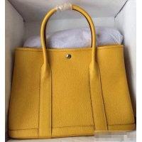 Classic Specials Hermes Leather Garden Party Medium Bag H74001 Yellow