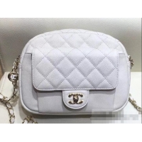 Good Product Chanel Grained Calfskin CC Day Camera Case Bag AS0006 White