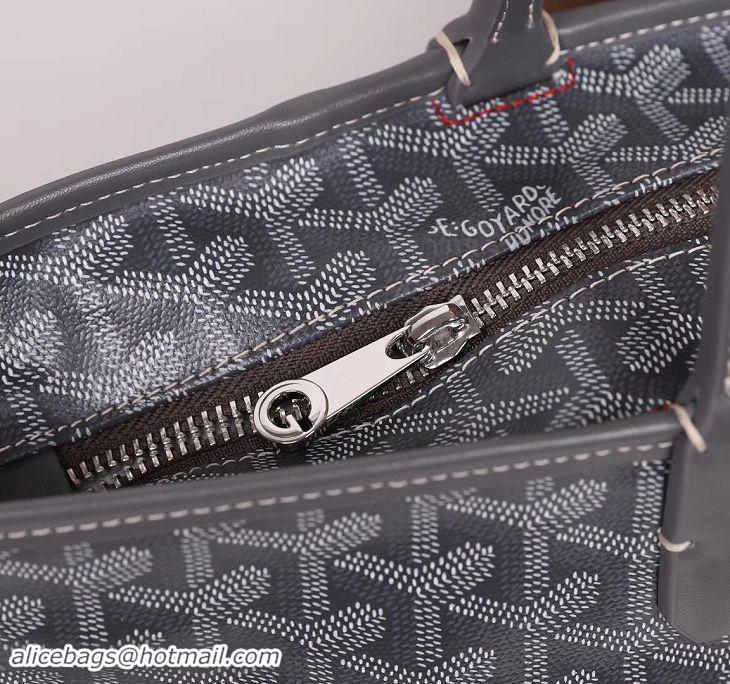 Buy Discount Goyard Artois Zipper Tote Bag 00319 Dark Grey