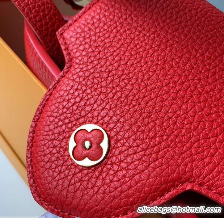 Reasonable Price Louis Vuitton Capucines BB Bag M52689 Red/Gold 