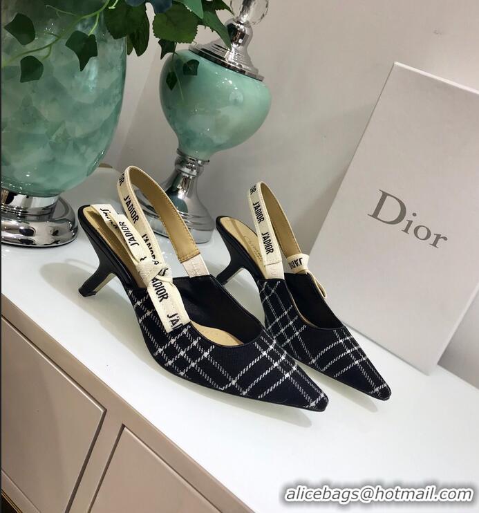 Reasonable Price Dior J’Adior Heel 65MM Slingback Pump D1909 Denim Patchwork