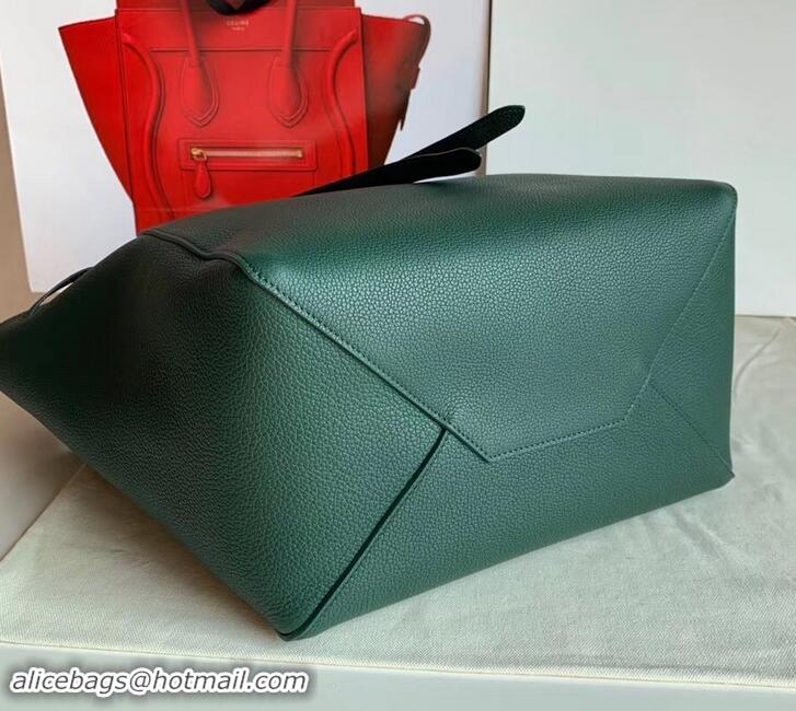 Promotion Celine Small Cabas Phantom Bag in Grained Calfskin 401801 Green