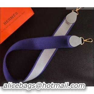 Luxury Cheap Hermes Wide Fabric Shoulder Strap H442103 Violet/Grey