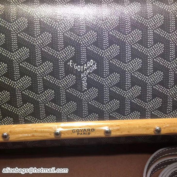 Expensive Goyard Monte-Carlo Clutch With Leather Strap 8982 Dark Grey