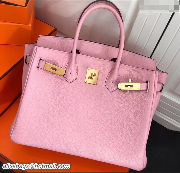 New Design Hermes Birkin 25cm Bag Pink in Togo Leather With Gold Hardware 423012